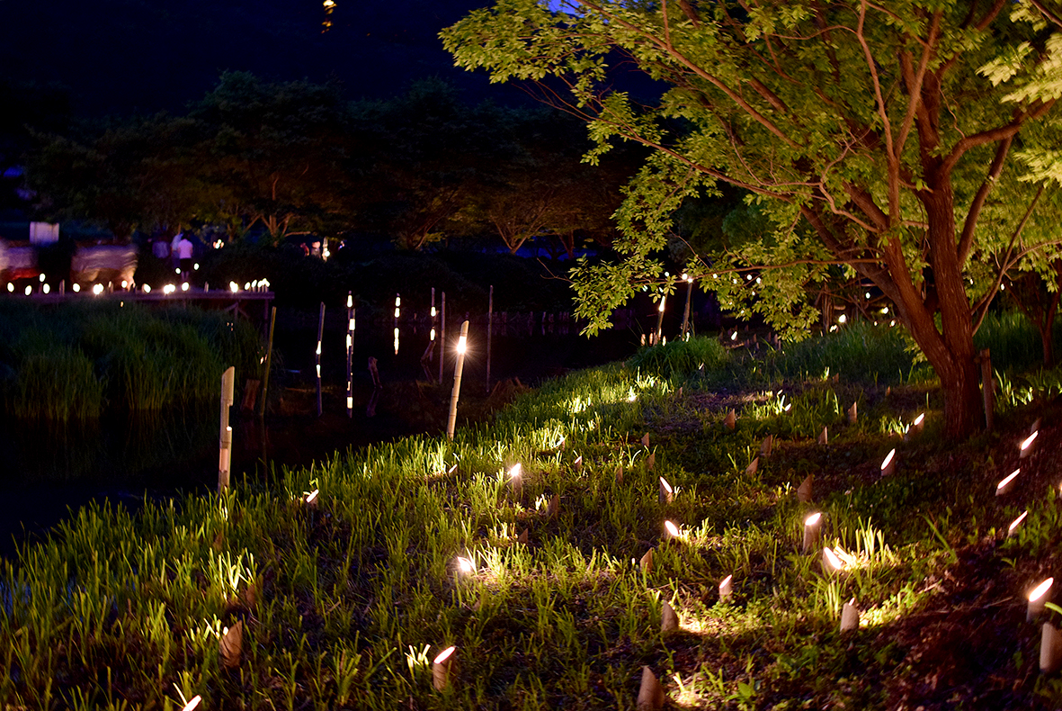 中井町「2015年・竹灯篭の夕べ」に行ってきました。